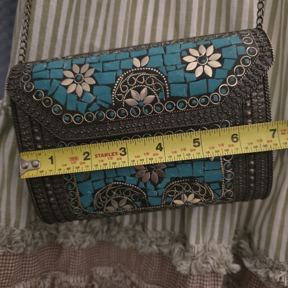 Turquoise Mosaic Crossbody Bag - Picture 8 of 10